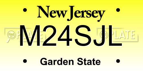 M24SJL New Jersey License Plate