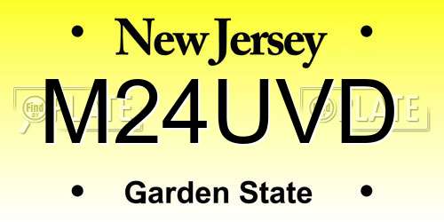 M24UVD New Jersey License Plate