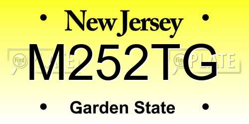 M252TG New Jersey License Plate