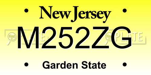 M252ZG New Jersey License Plate