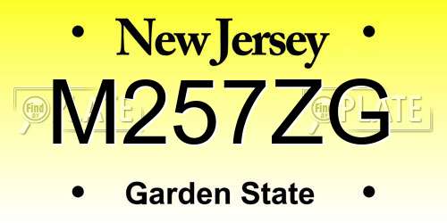 M257ZG New Jersey License Plate