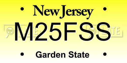 M25FSS New Jersey License Plate