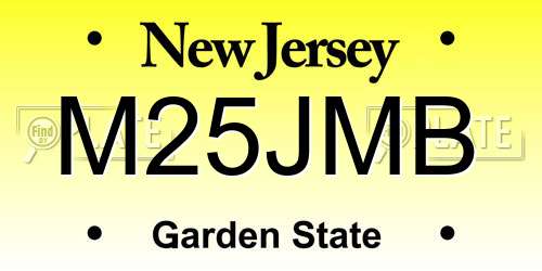 M25JMB New Jersey License Plate