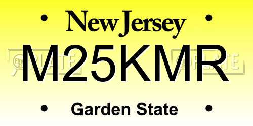 M25KMR New Jersey License Plate