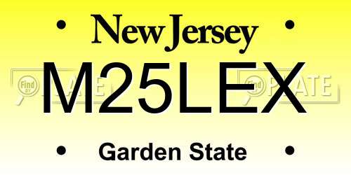 M25LEX New Jersey License Plate
