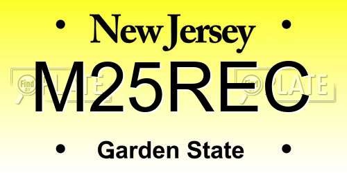 M25REC New Jersey License Plate