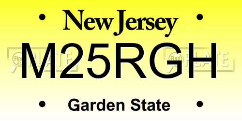 M25RGH New Jersey License Plate