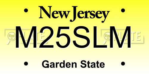M25SLM New Jersey License Plate
