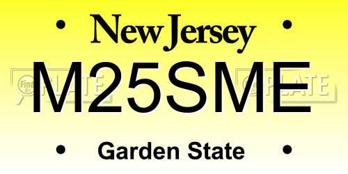M25SME New Jersey License Plate