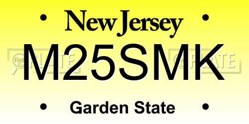 M25SMK New Jersey License Plate