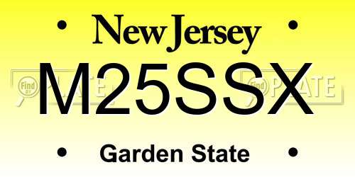 M25SSX New Jersey License Plate