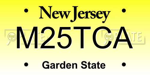 M25TCA New Jersey License Plate