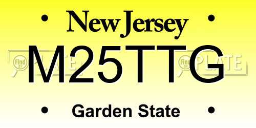 M25TTG New Jersey License Plate