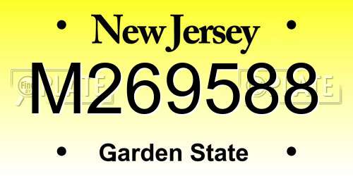 M269588 New Jersey License Plate