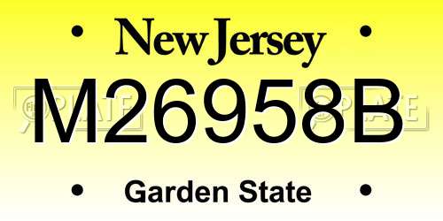 M26958B New Jersey License Plate