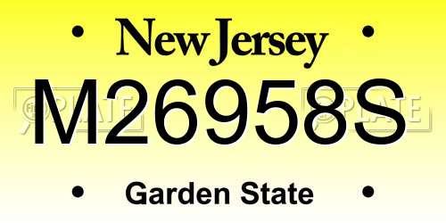 M26958S New Jersey License Plate