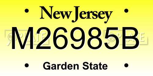 M26985B New Jersey License Plate