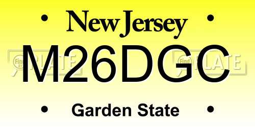 M26DGC New Jersey License Plate