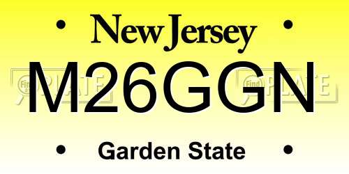 M26GGN New Jersey License Plate