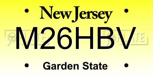 M26HBV New Jersey License Plate