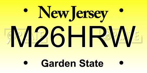 M26HRW New Jersey License Plate