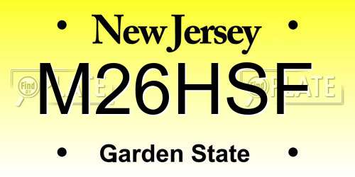 M26HSF New Jersey License Plate