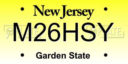 M26HSY New Jersey License Plate