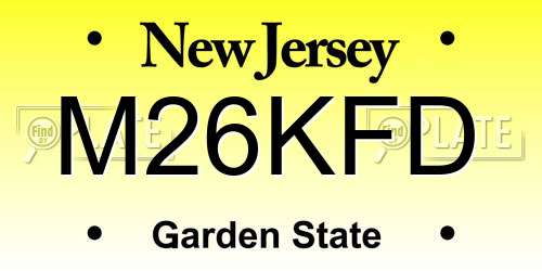 M26KFD New Jersey License Plate