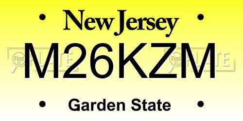 M26KZM New Jersey License Plate