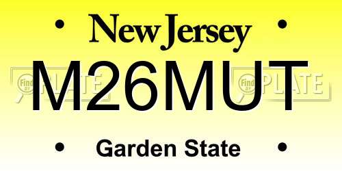 M26MUT New Jersey License Plate