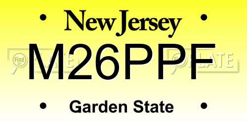 M26PPF New Jersey License Plate