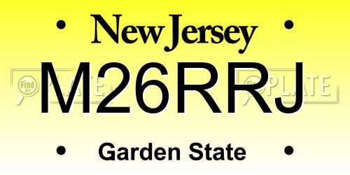 M26RRJ New Jersey License Plate
