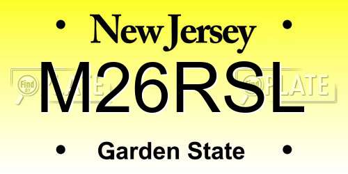 M26RSL New Jersey License Plate