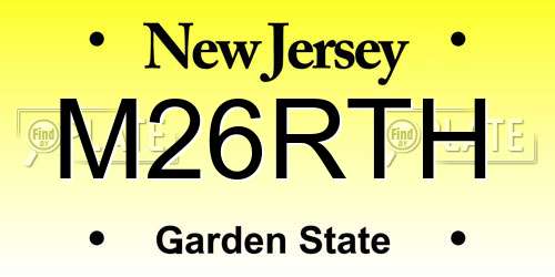 M26RTH New Jersey License Plate
