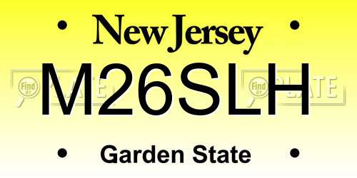 M26SLH New Jersey License Plate