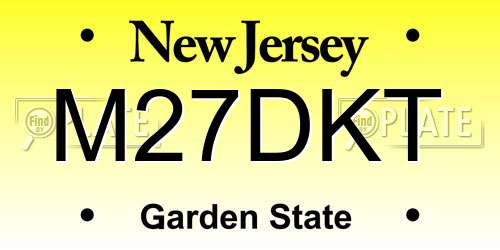 M27DKT New Jersey License Plate