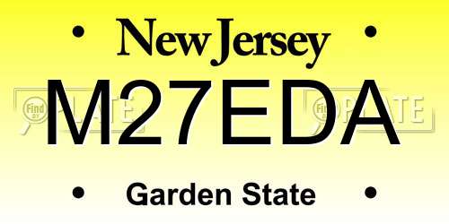 M27EDA New Jersey License Plate