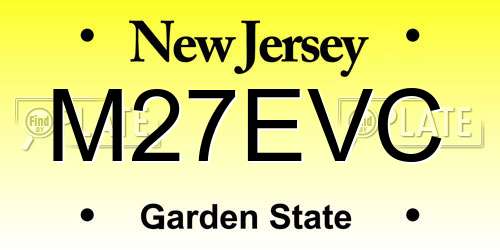 M27EVC New Jersey License Plate