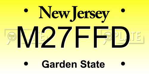 M27FFD New Jersey License Plate