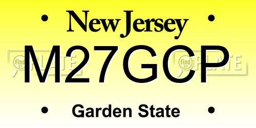 M27GCP New Jersey License Plate