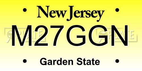 M27GGN New Jersey License Plate