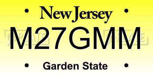 M27GMM New Jersey License Plate