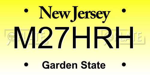 M27HRH New Jersey License Plate