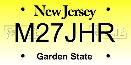 M27JHR New Jersey License Plate
