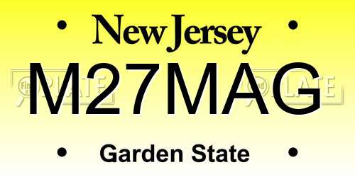 M27MAG New Jersey License Plate