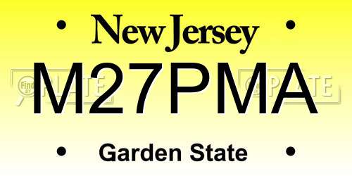M27PMA New Jersey License Plate