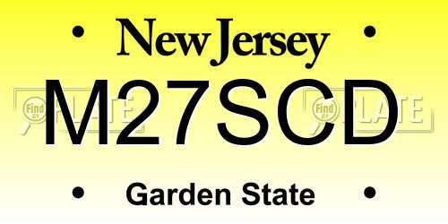 M27SCD New Jersey License Plate
