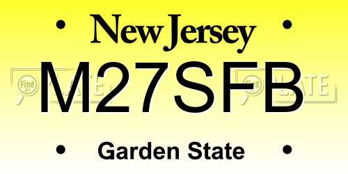 M27SFB New Jersey License Plate