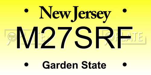 M27SRF New Jersey License Plate