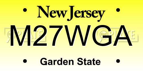 M27WGA New Jersey License Plate